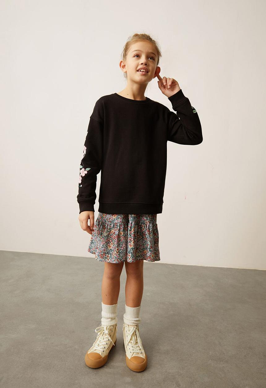 MANGO - Flora sweatshirt - black