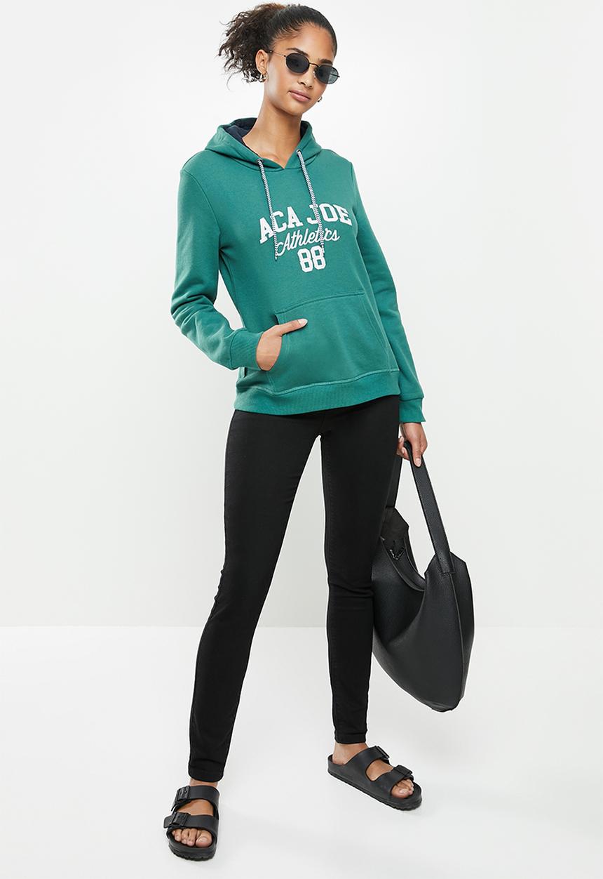 Aca Joe - Fleece pullover hoodie - green