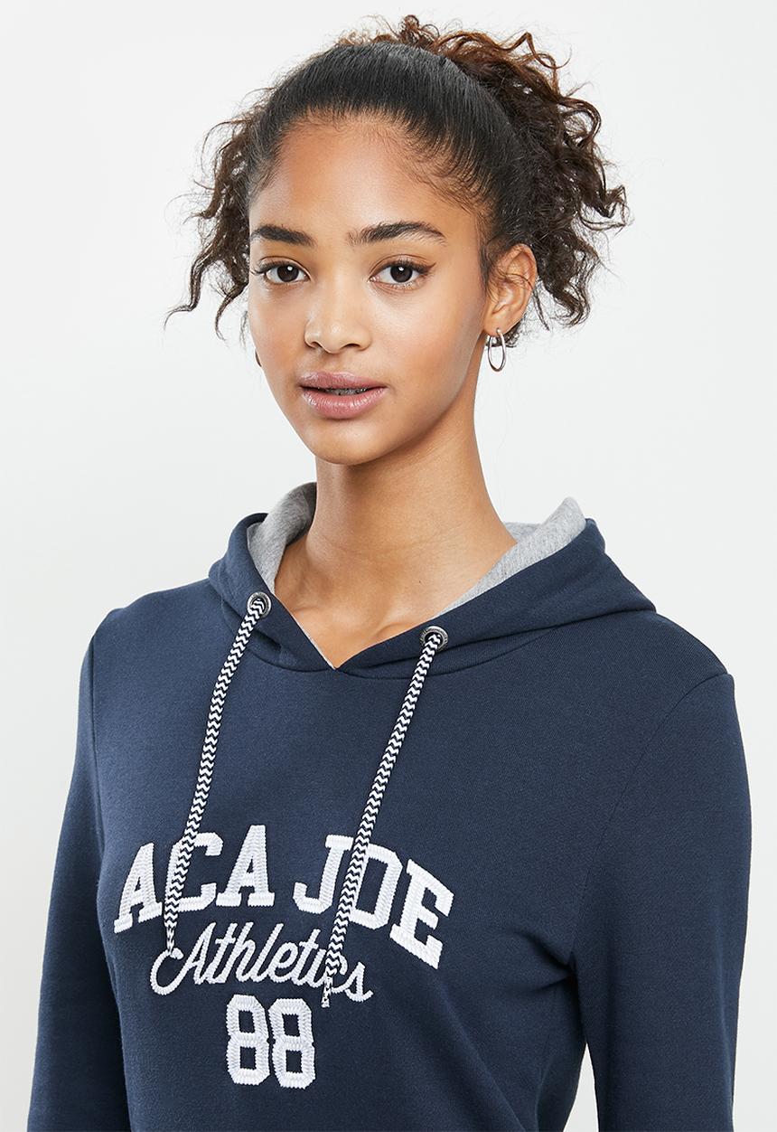 Aca Joe - Fleece pullover hoodie - navy