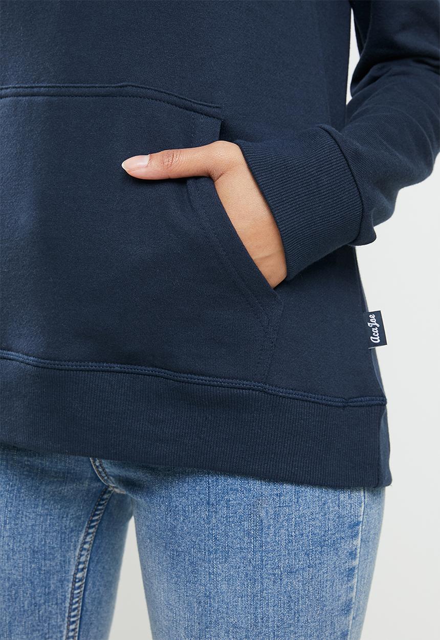 Aca Joe - Fleece pullover hoodie - navy