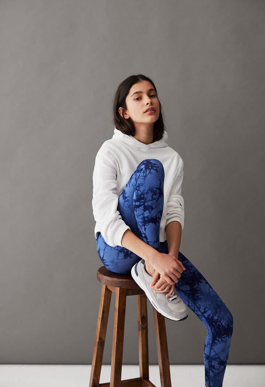 MANGO - Tiedye leggings - navy