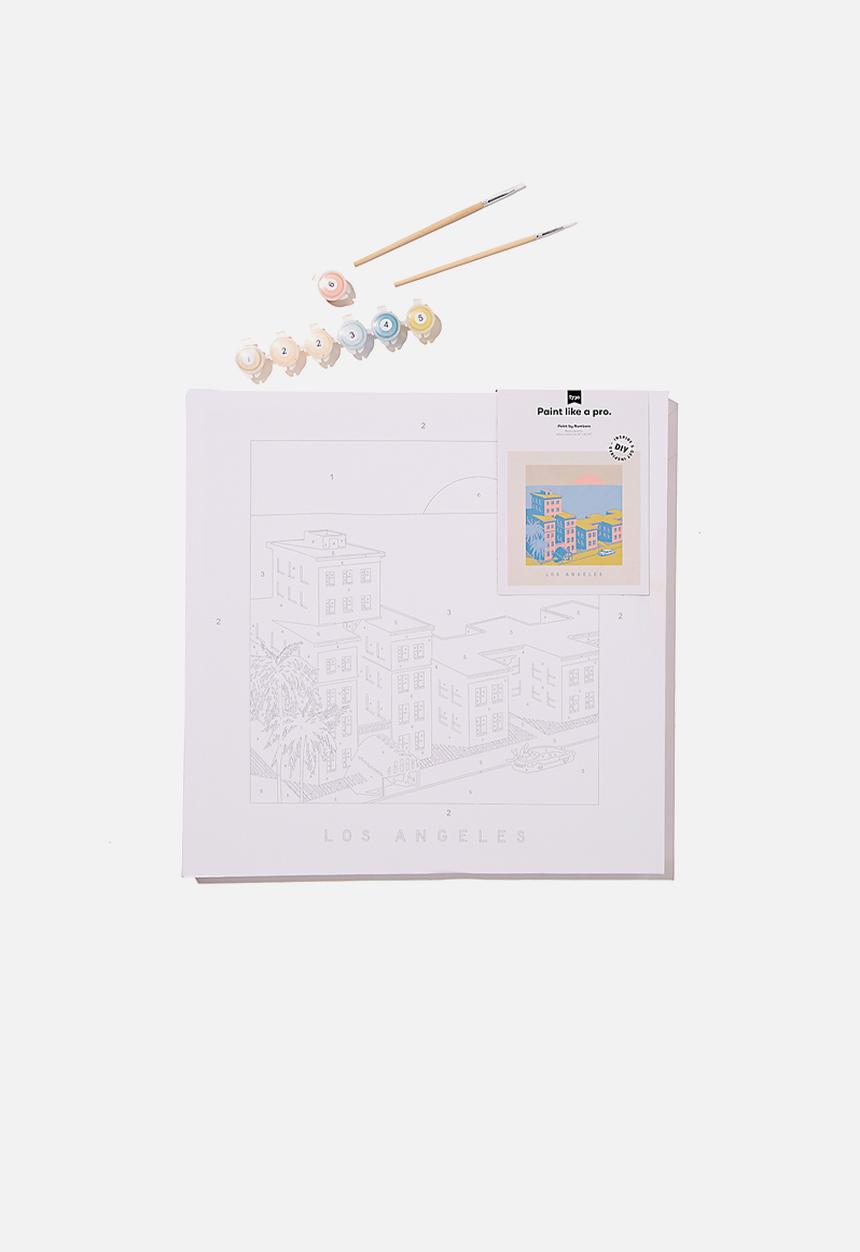 Typo - Stretch canvas paint by numbers 40 x 40 - Los Angeles