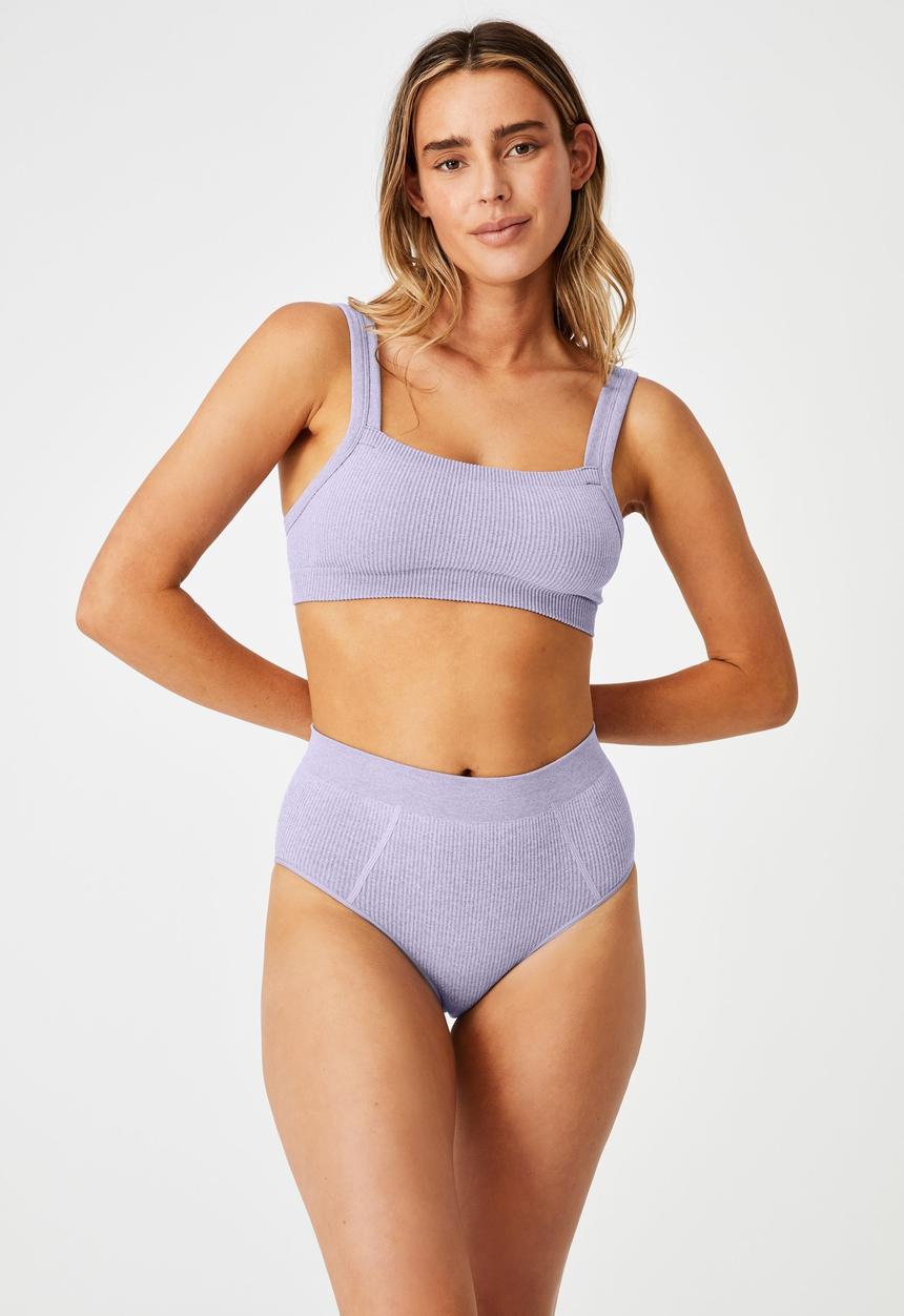 Cotton On - Seamfree mumdie bikini brief - periwinkle