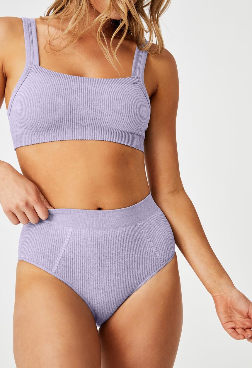 Cotton On - Seamfree mumdie bikini brief - periwinkle