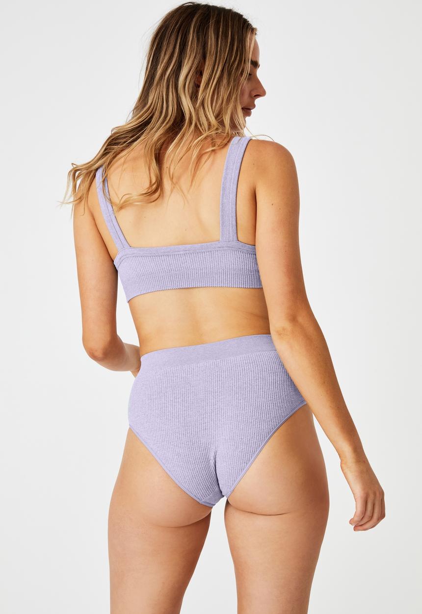 Cotton On - Seamfree mumdie bikini brief - periwinkle