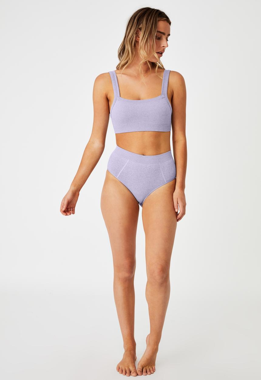 Cotton On - Seamfree mumdie bikini brief - periwinkle