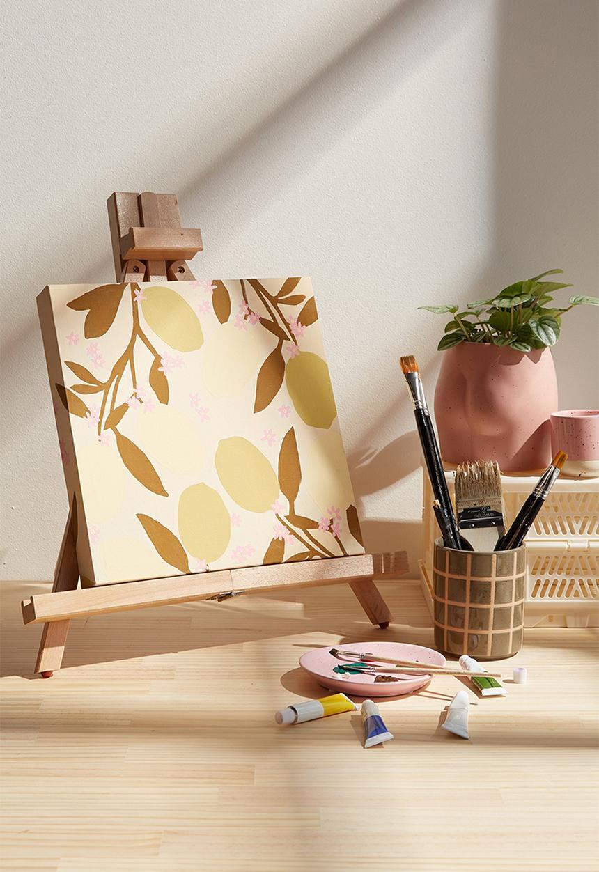 Typo - Stretch canvas paint by numbers 30 x 30 - lemons