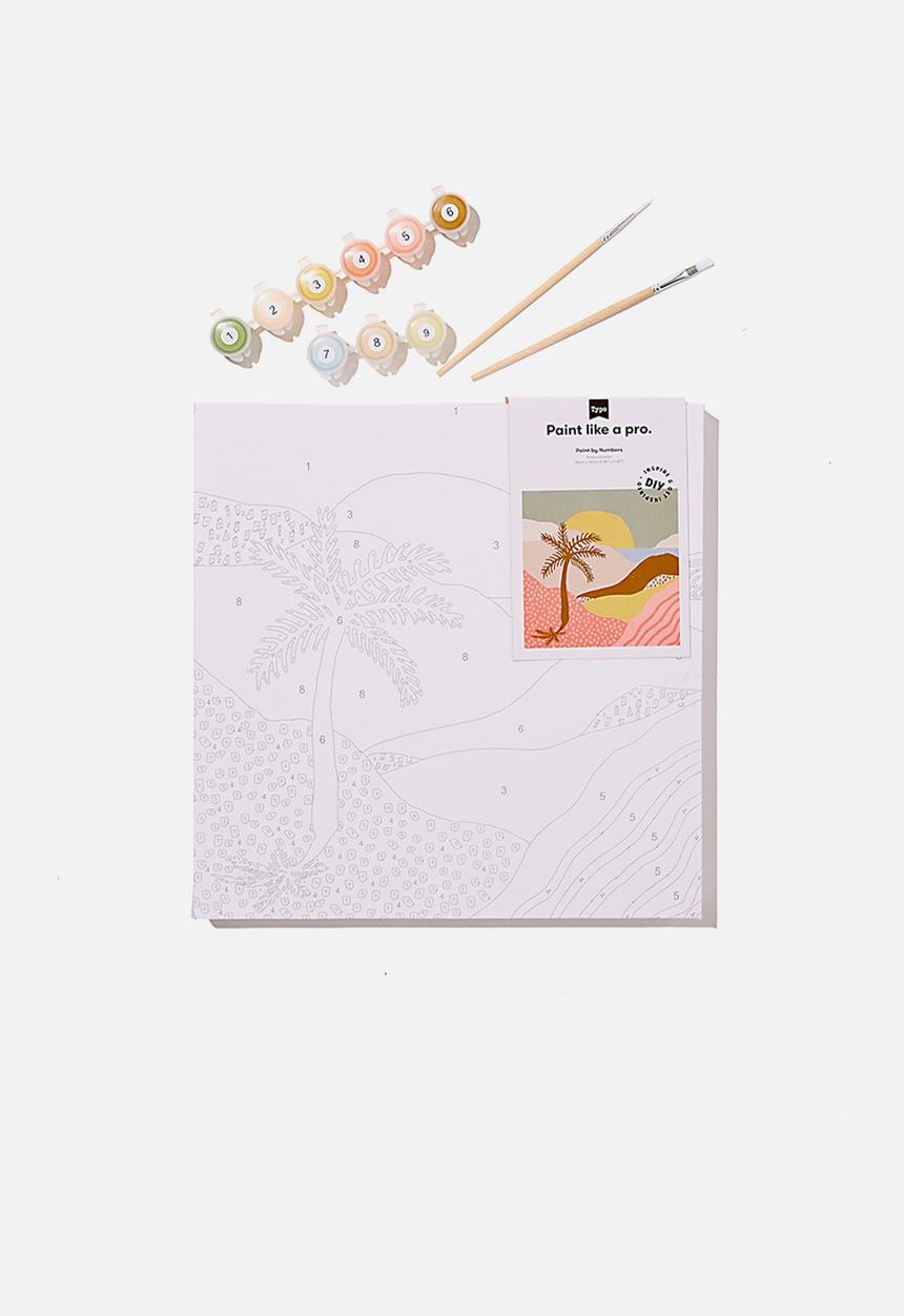 Typo - Stretch canvas paint by numbers 30 x 30 - desert