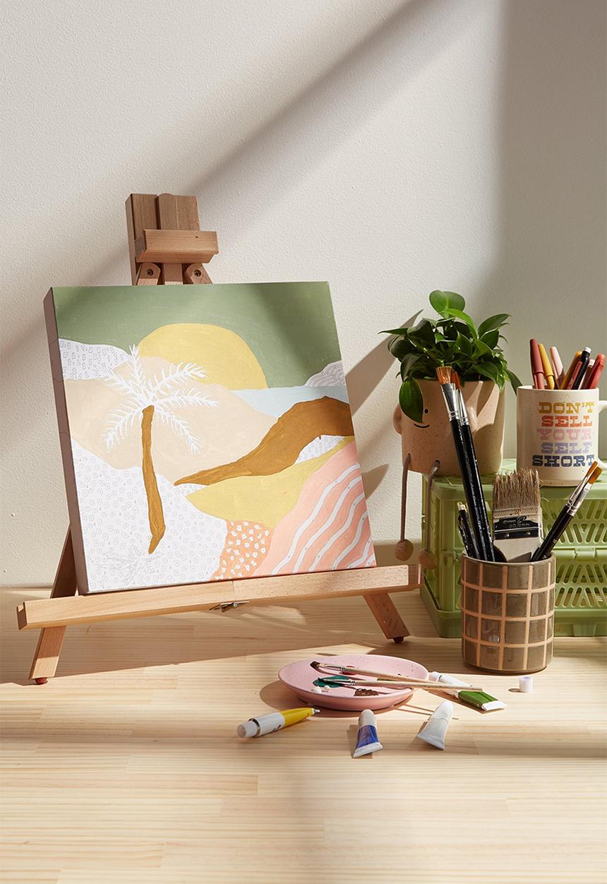 Typo - Stretch canvas paint by numbers 30 x 30 - desert
