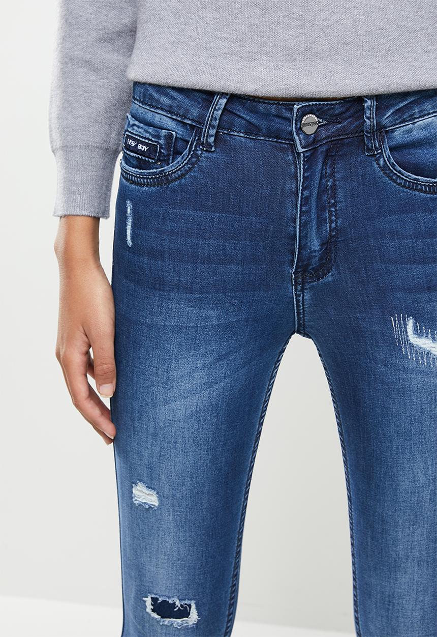 SISSY BOY - Geneva:axel jogg skinny with hem turn up - blue