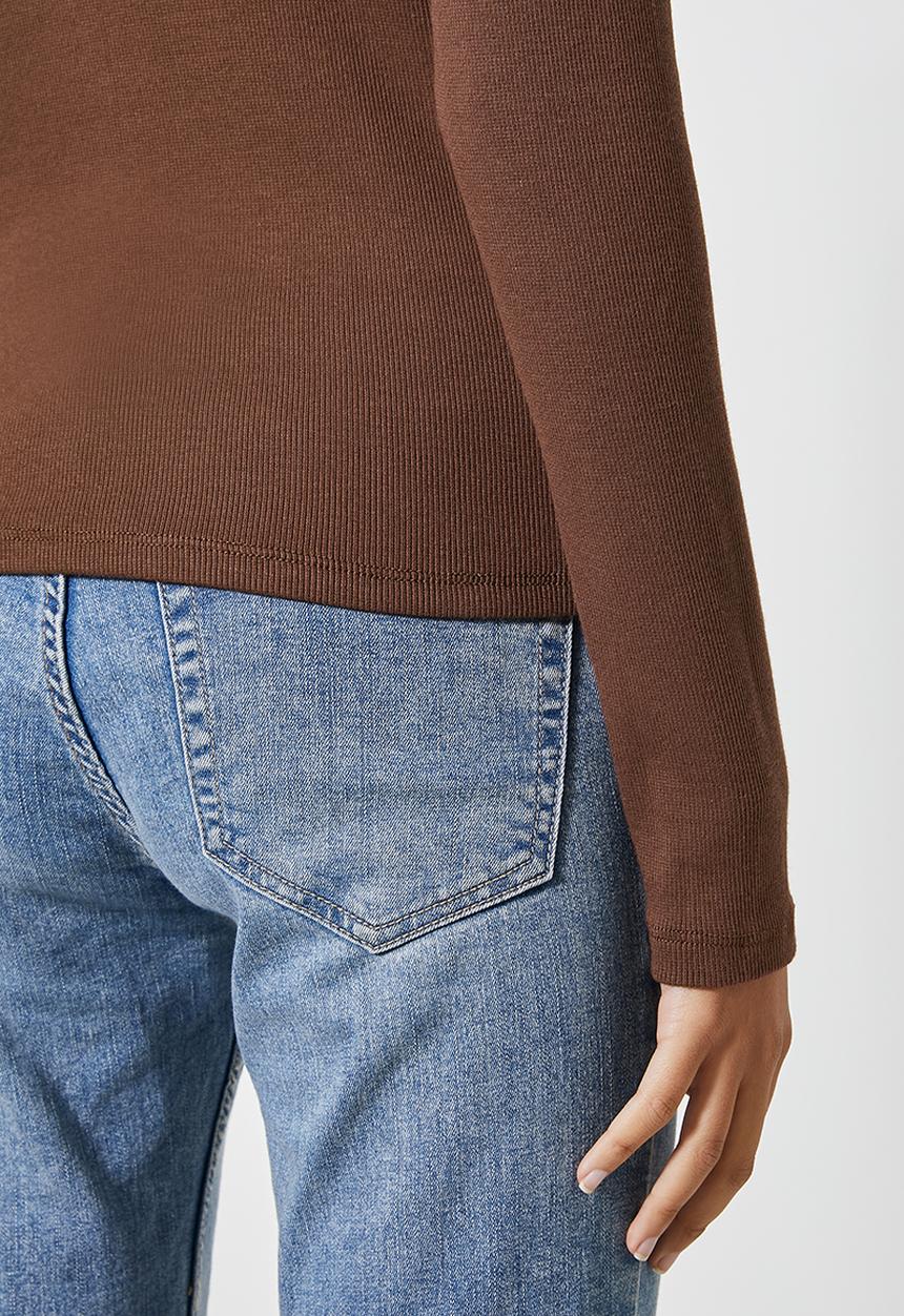 Superbalist - 2-pack lycra rib poloneck tops - brown & tan