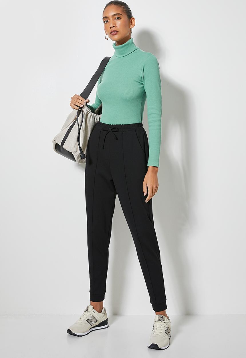Superbalist - 2-pack lycra rib poloneck tops - white & green