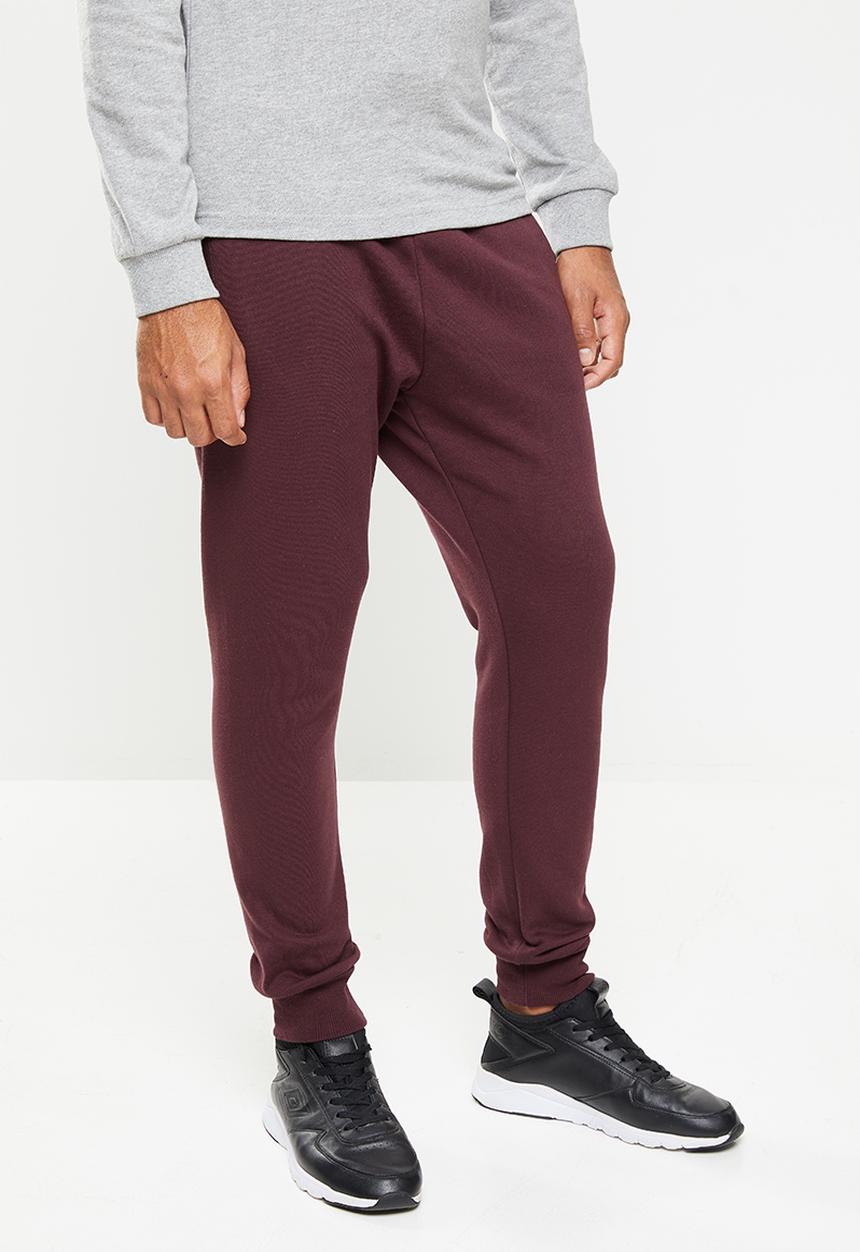 Aca Joe - Aca joe big logo jogger - burgundy