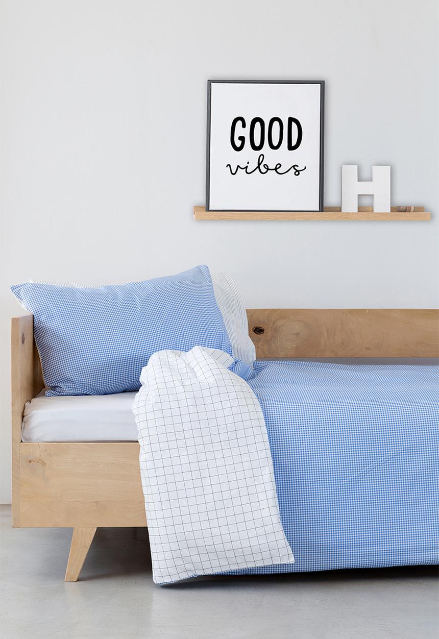Phlo Studio - Gingham duvet cover set - blue & white