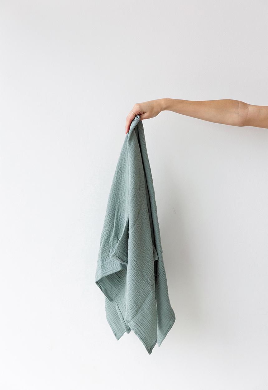 Phlo Studio - Muslin swaddle blanket - duckegg