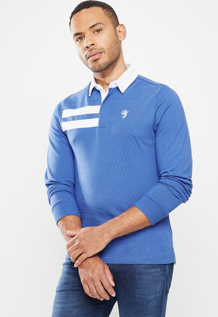 Aca Joe - Aca joe laid on stripe rugby jersey - blue