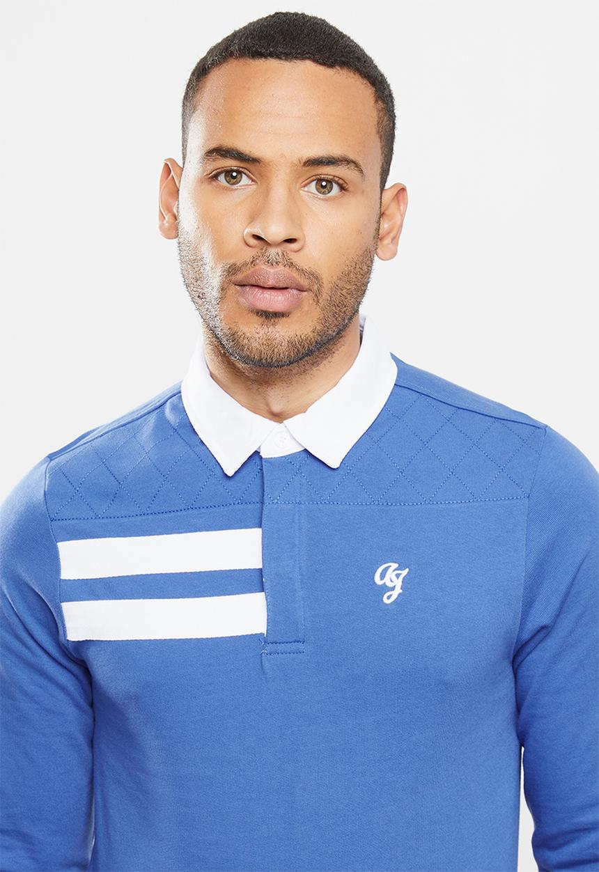 Aca Joe - Aca joe laid on stripe rugby jersey - blue