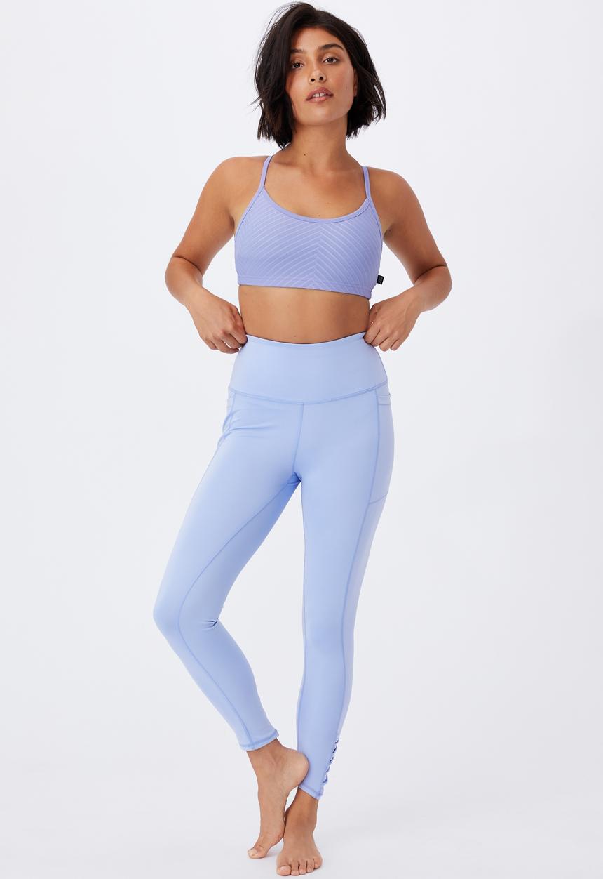 Cotton On - Workout yoga crop -periwinkle