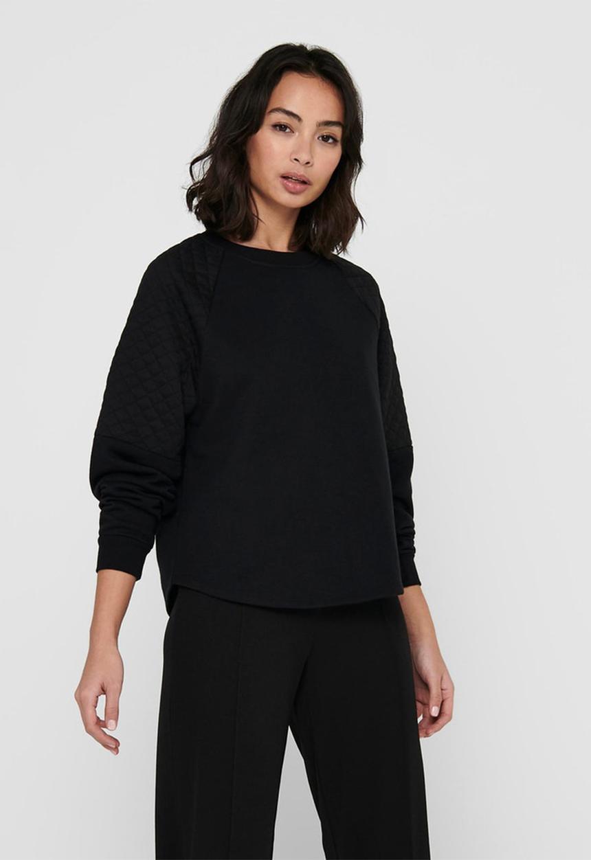 Jacqueline de Yong - Napa long sleeve raglan sweat - black