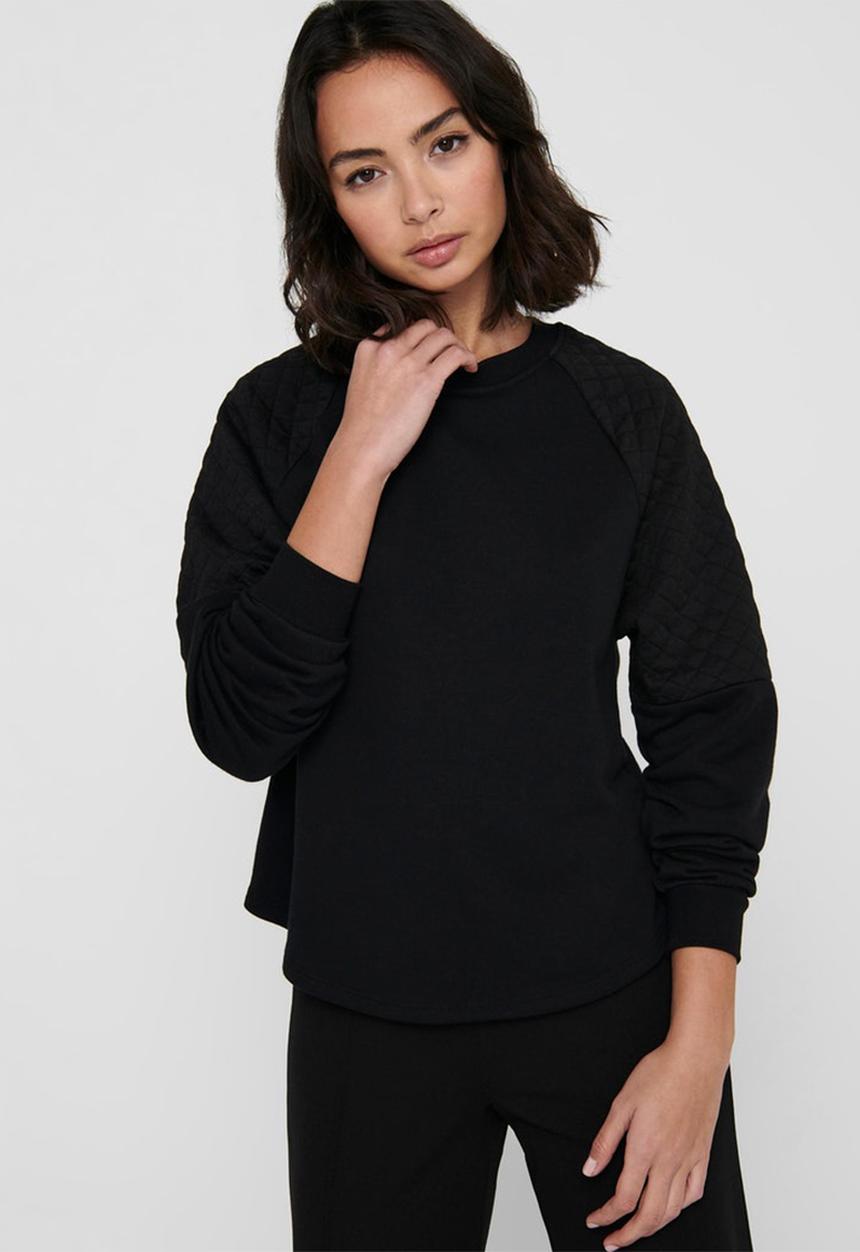 Jacqueline de Yong - Napa long sleeve raglan sweat - black