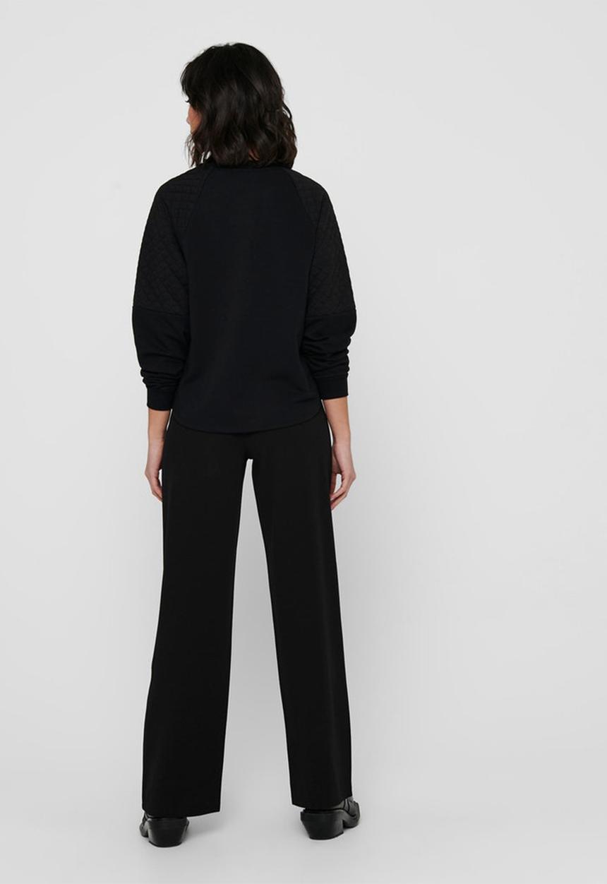 Jacqueline de Yong - Napa long sleeve raglan sweat - black