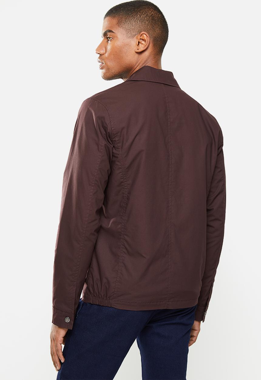 Jonathan D - Zip through jacket - burgundy