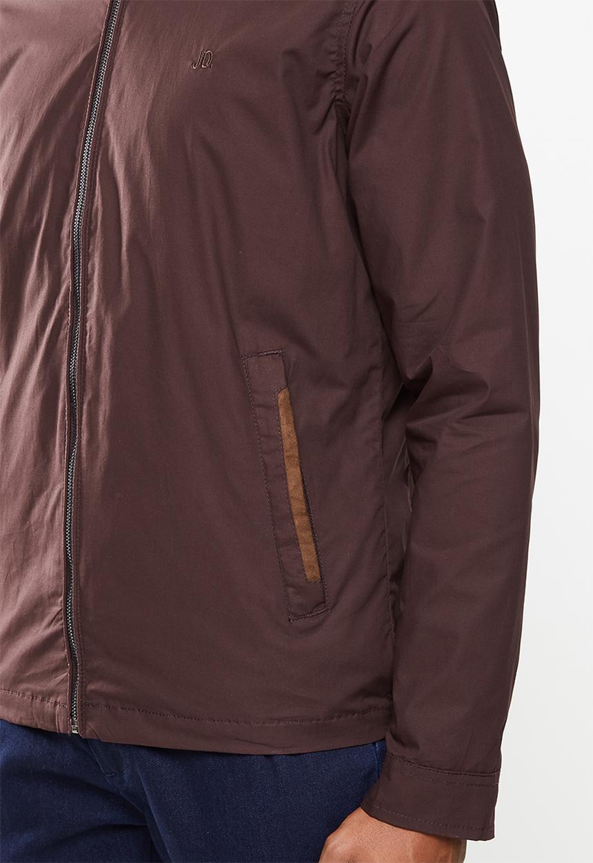 Jonathan D - Zip through jacket - burgundy