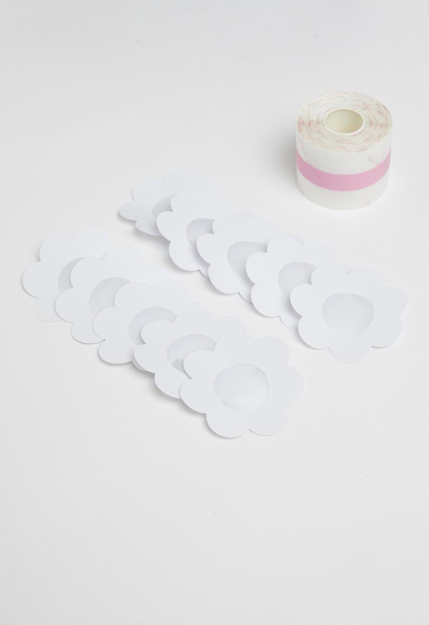 Up-Tape - Clear boob tape matching 5 pair nipple pastie set - clear
