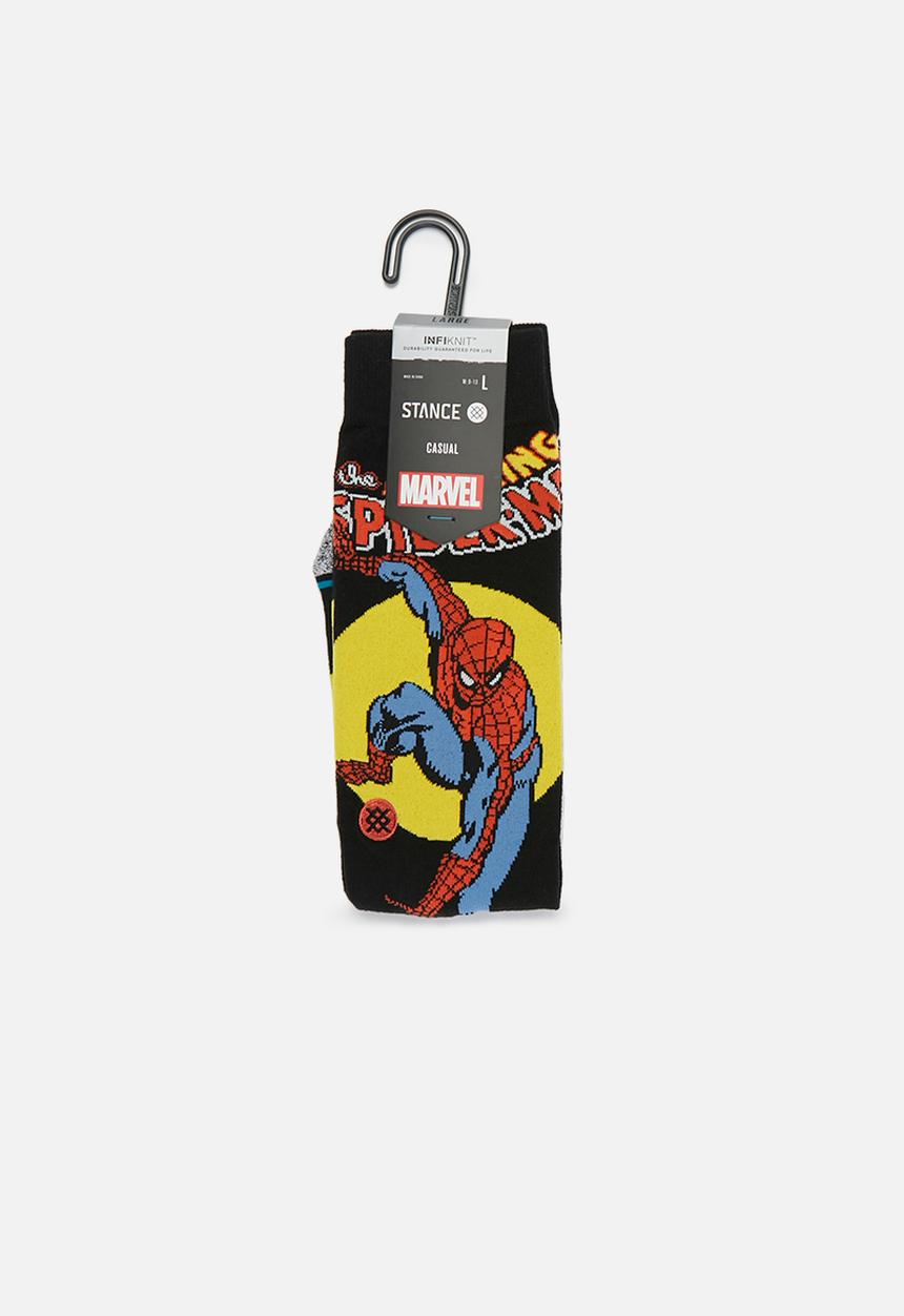 Stance Socks - Spider man marquee socks - black & red 