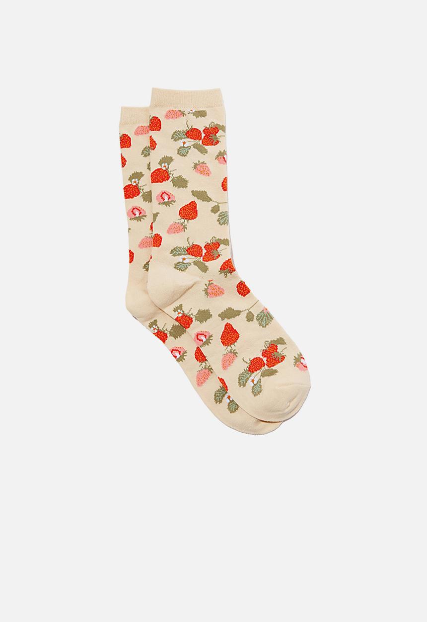 Cotton On - Womens novelty socks - strawberries