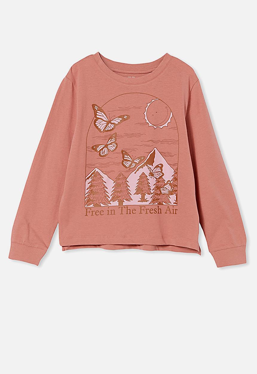 Free by Cotton On - Girls classic long sleeve tee - pink