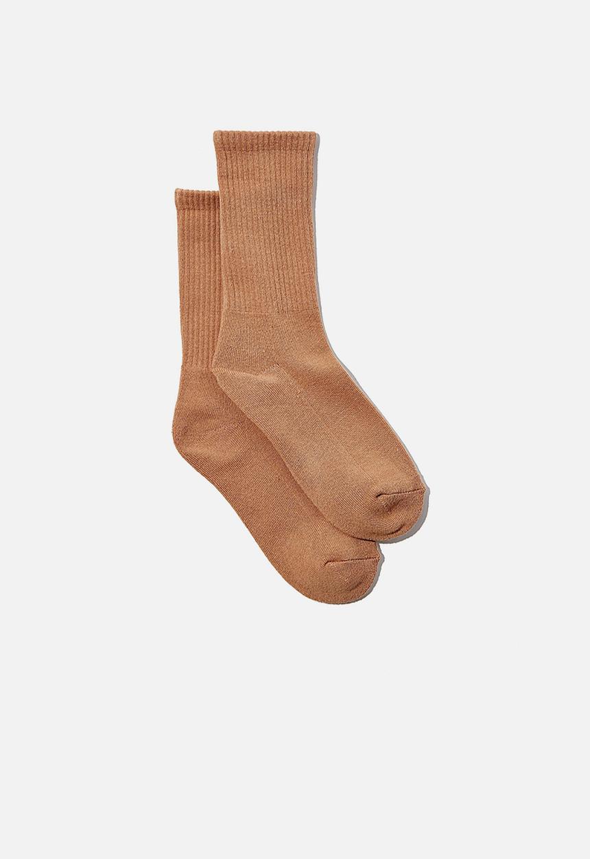 Cotton On - Club house crew sock - cocoa bean