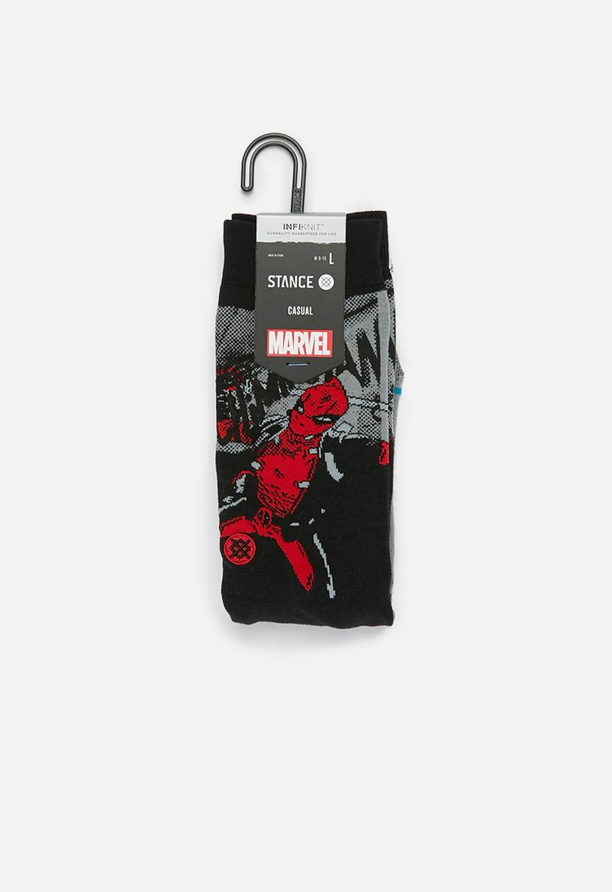 Stance Socks - Stance Deadpool - black & red 