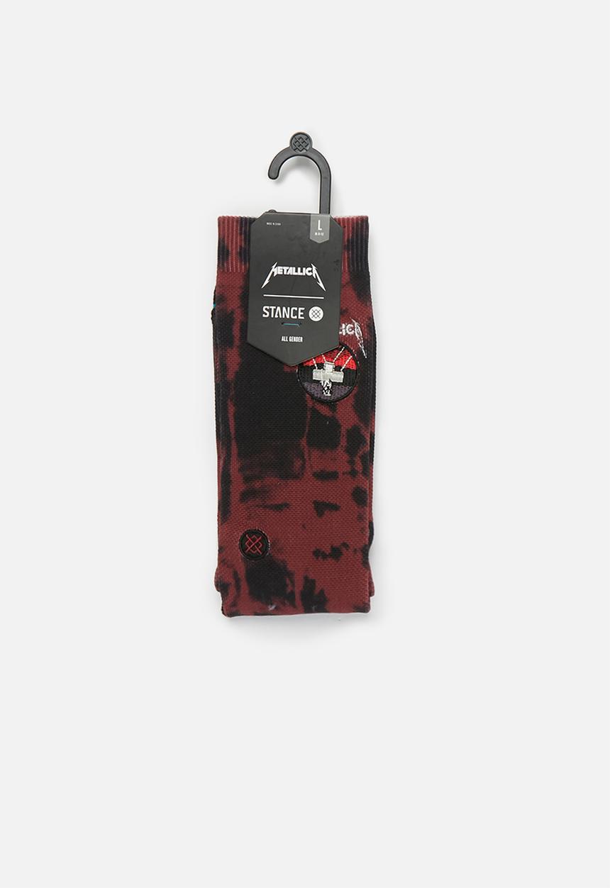 Stance Socks - Stance master of puppets - burgundy & black 