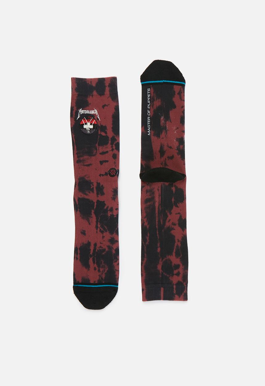 Stance Socks - Stance master of puppets - burgundy & black 