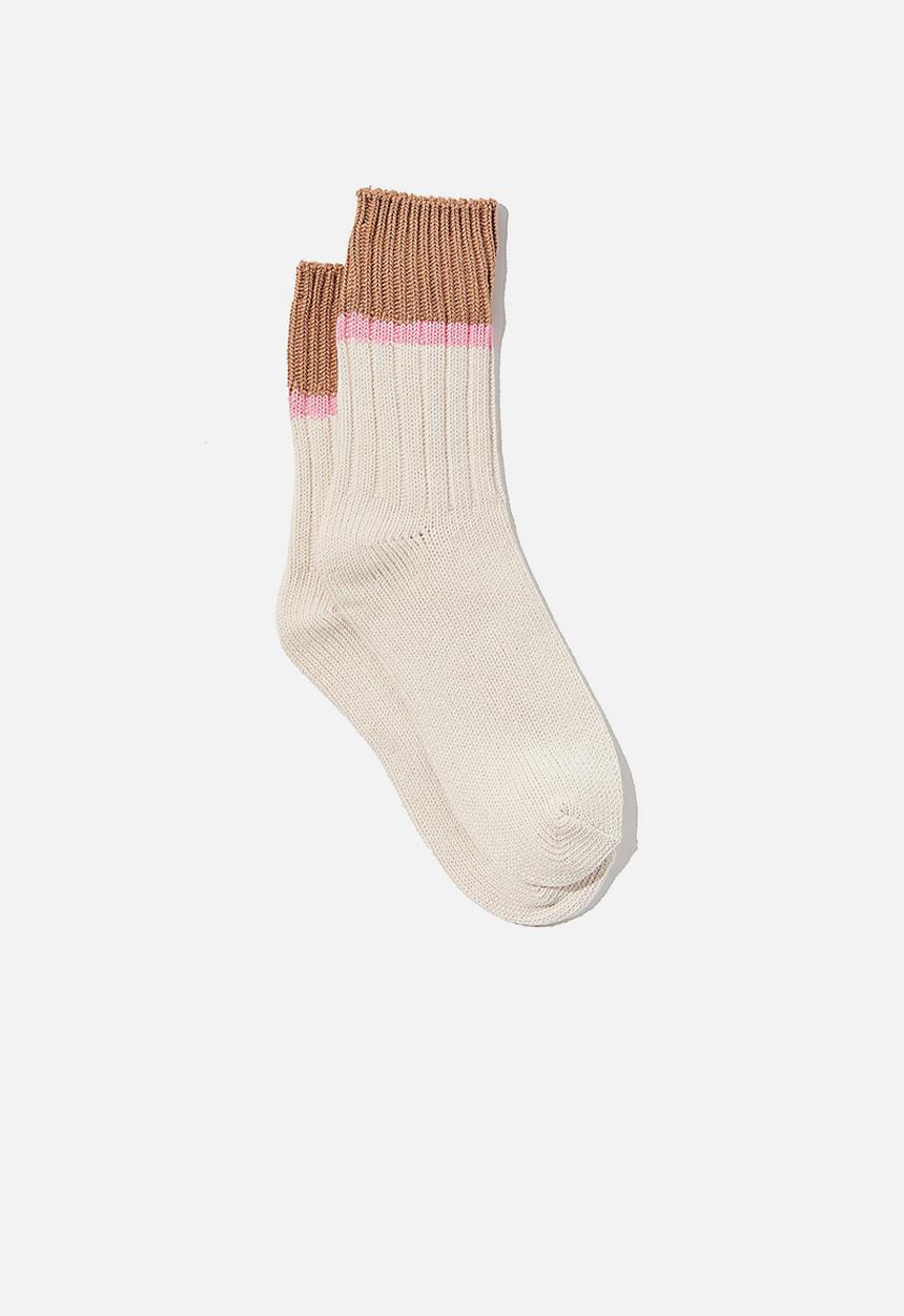 Cotton On - Weekend sock - cocoa bean/cherry blossom