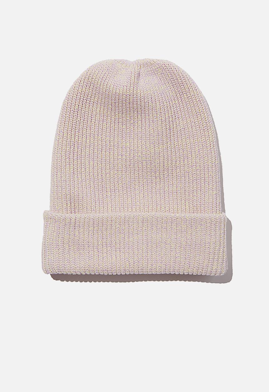 Rubi - Knit ribbed beanie - rainbow marle