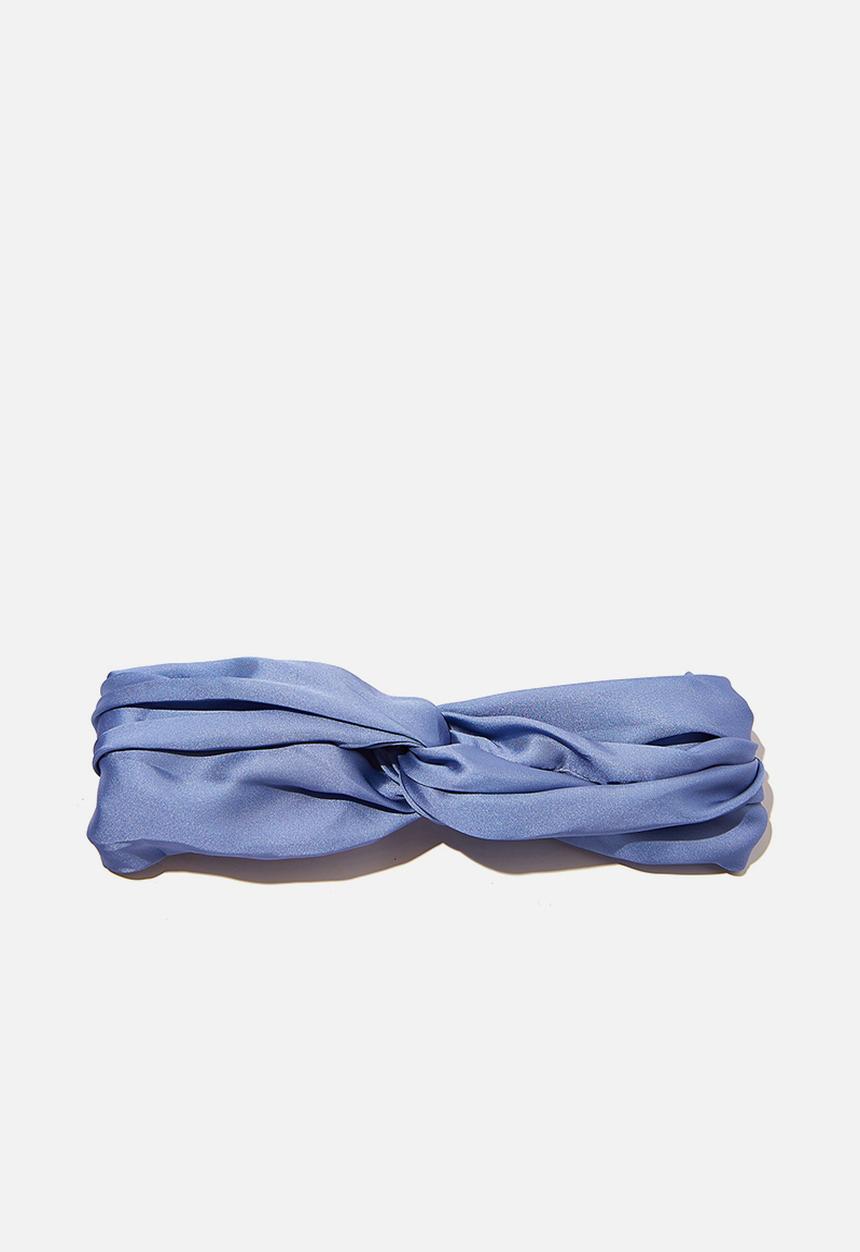Rubi - Satin knot headband - periwinkle