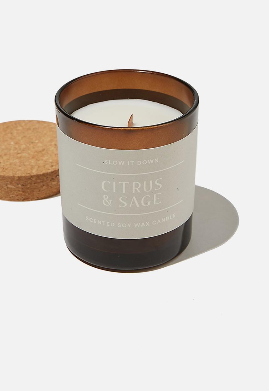 Cotton On - Slow it down candle - citrus & sage
