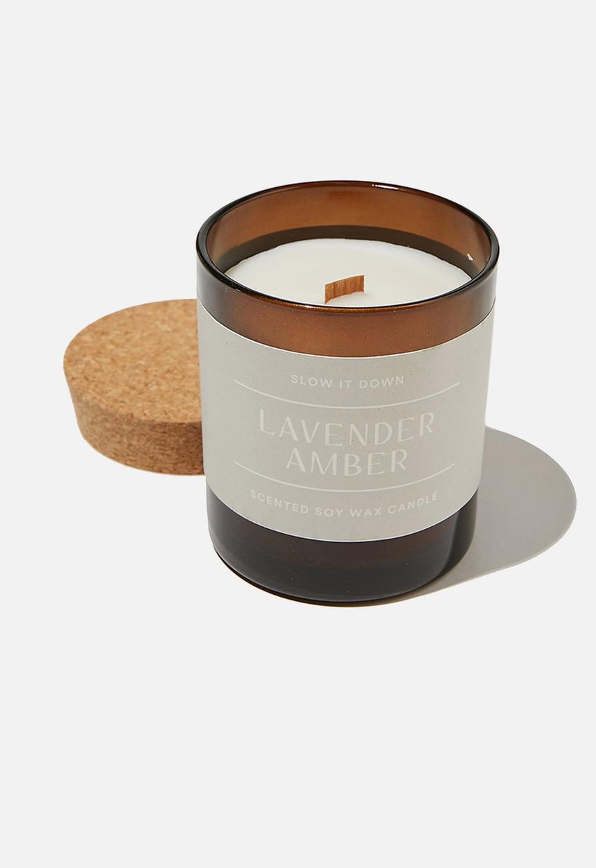 Cotton On - Slow it down candle - lavender amber