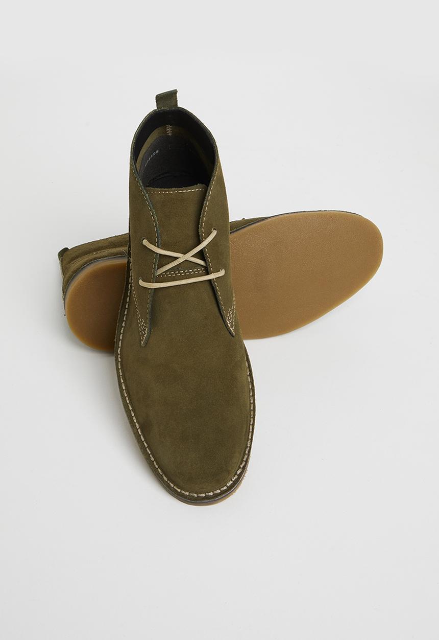 Grasshoppers - Lewis  buck suede - khaki