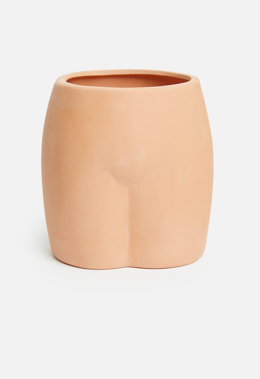 Typo - Midi shaped planter-terracotta butt!