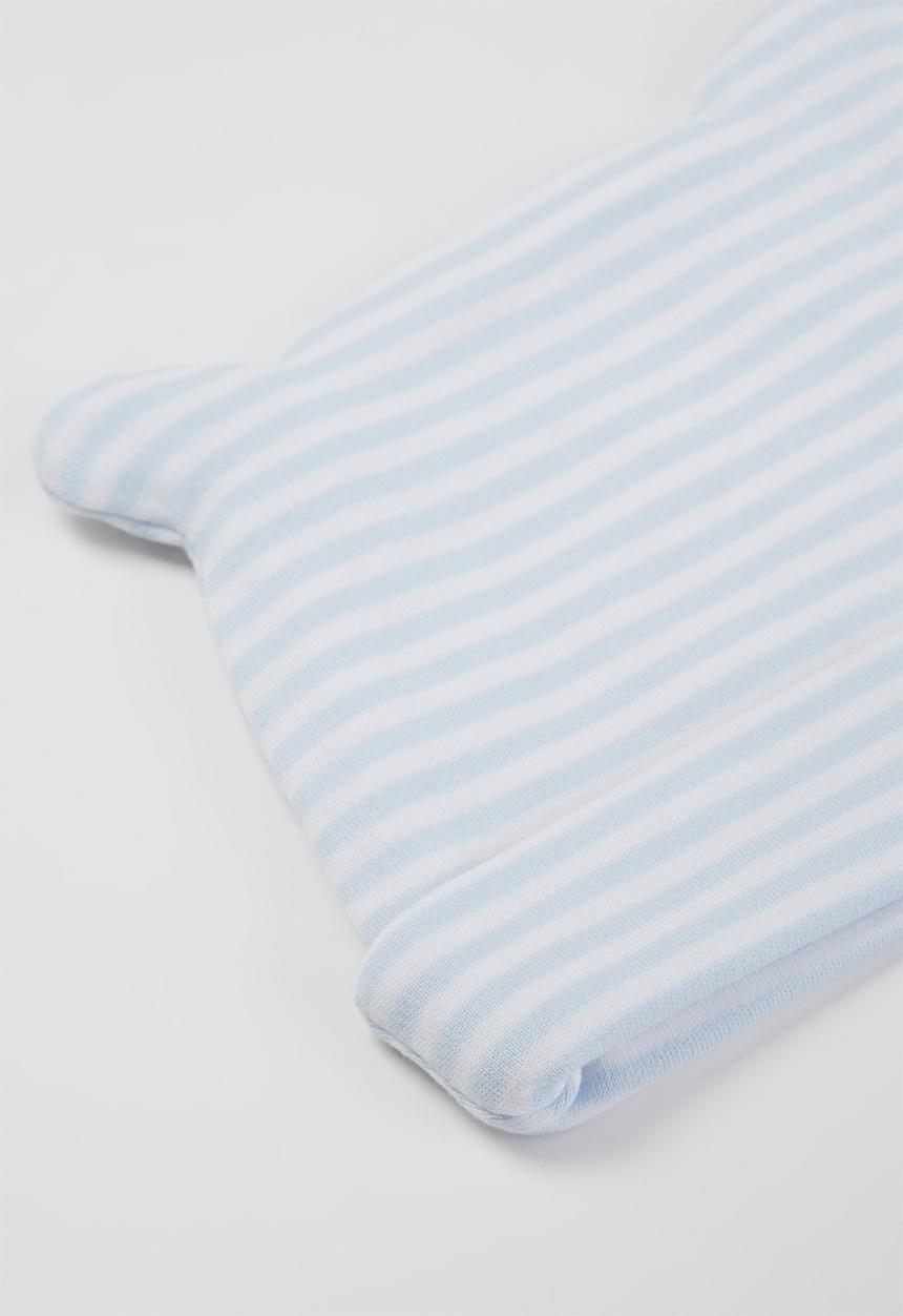 Little Lumps - Stripey ear hat - blue & white