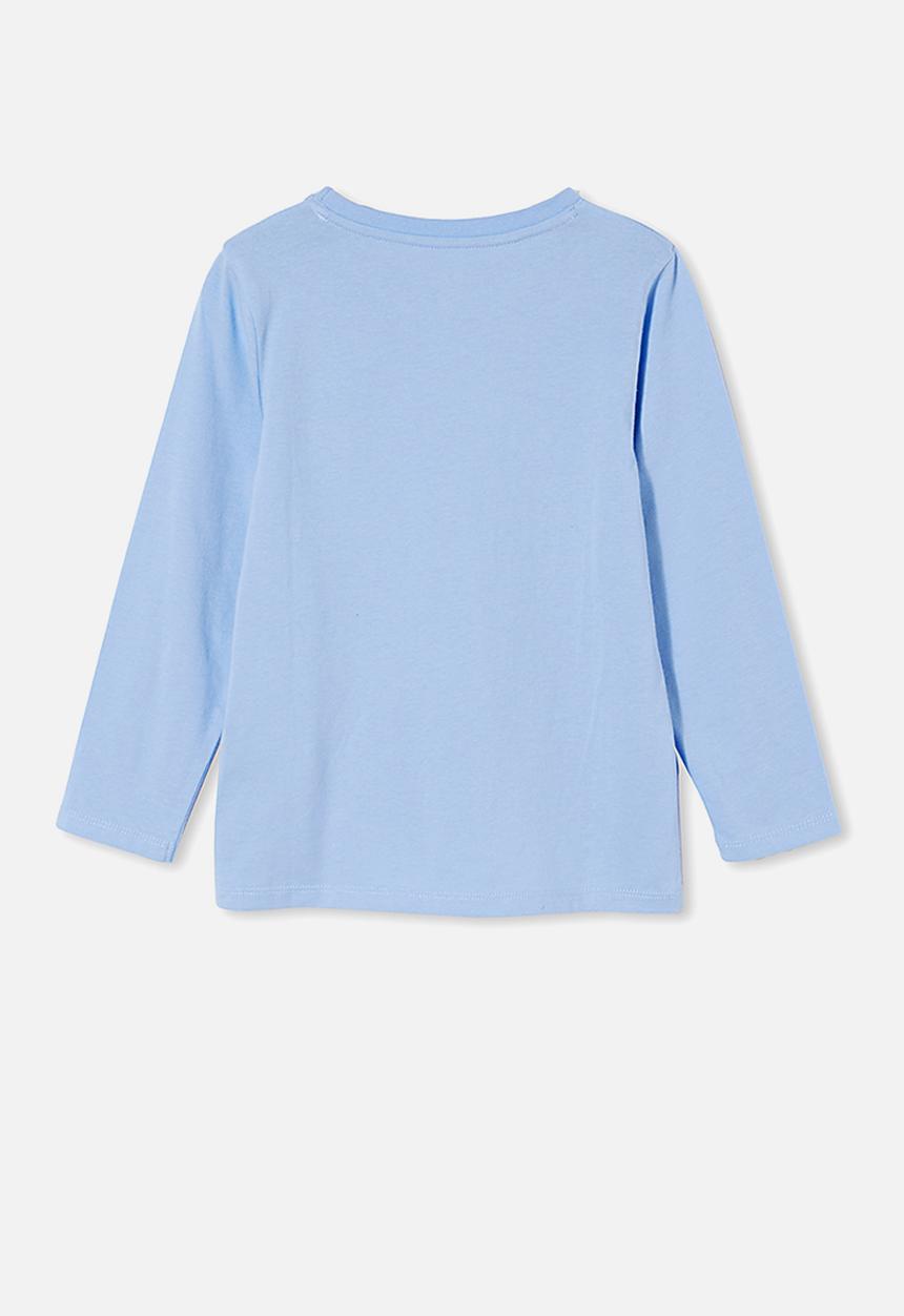 Cotton On - Stevie long sleeve embellished tee - dusk blue