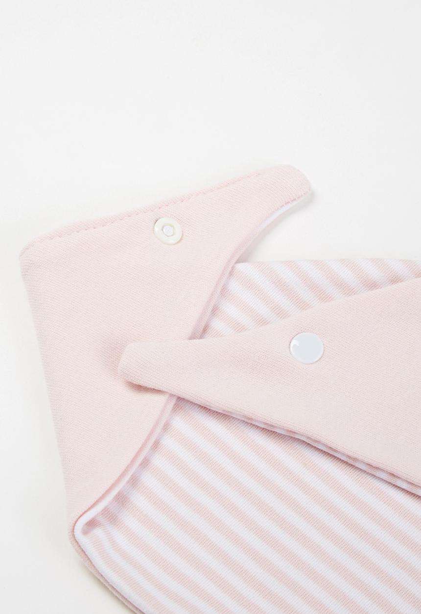 Little Lumps - Bib bandanna - pink & white 