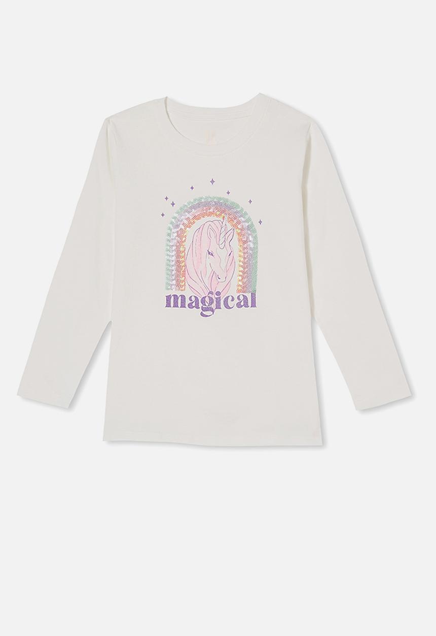 Cotton On - Stevie long sleeve embellished tee - vanilla