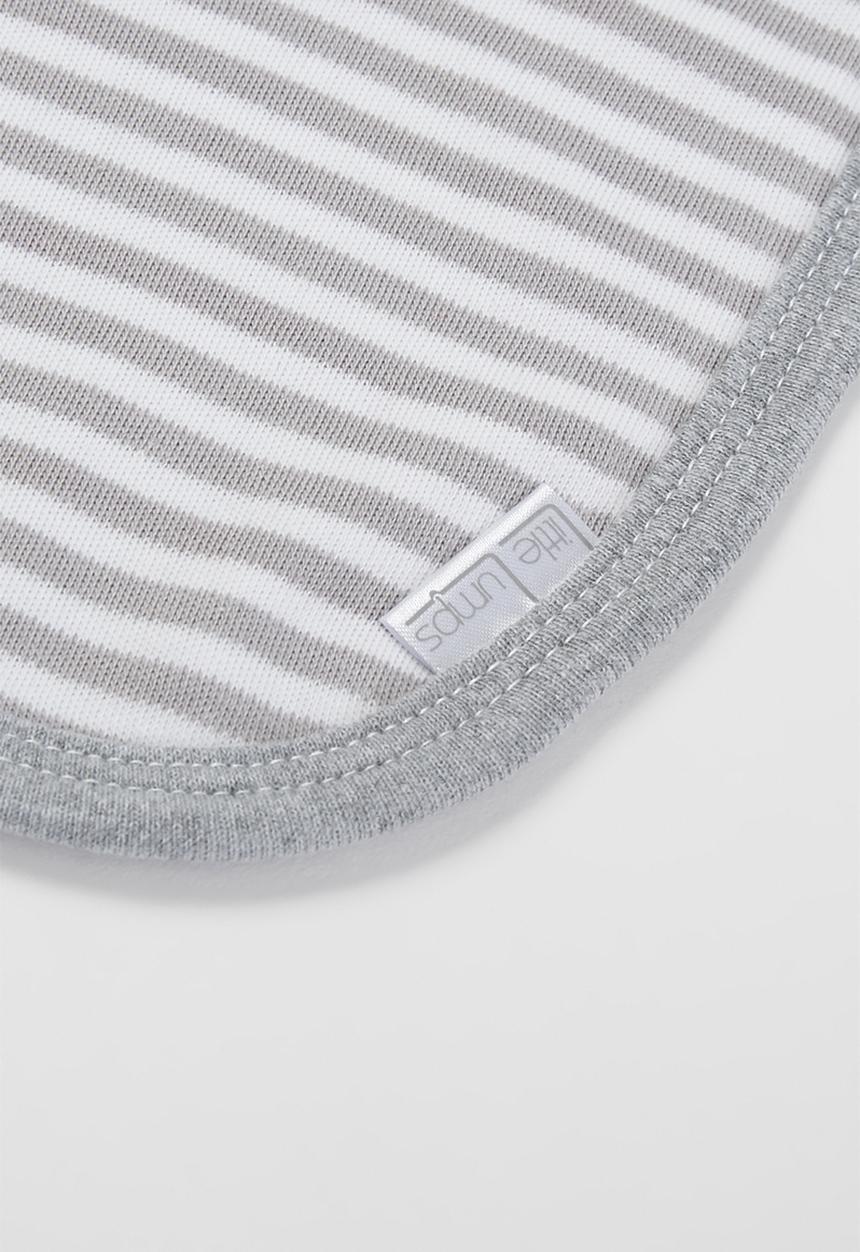 Little Lumps - Bib one size - grey & white 