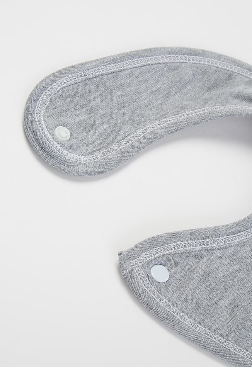Little Lumps - Bib one size - grey & white 