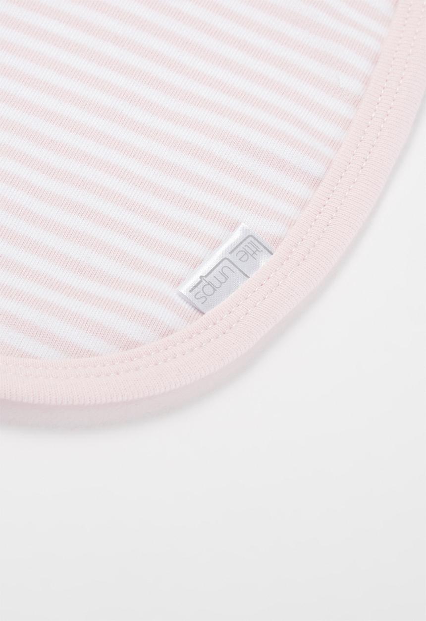 Little Lumps - Bib one size - pink & White 