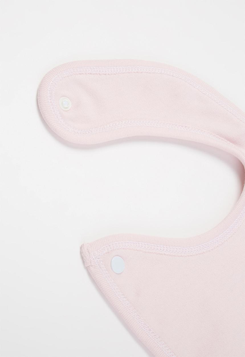Little Lumps - Bib one size - pink & White 
